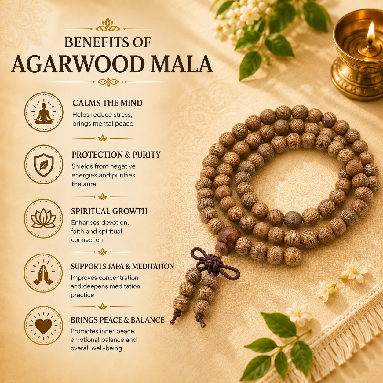 Agarwood Mala