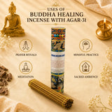 Buddha Healing Incense with Agar-31 for prayer, meditation, mindful practice and sacred ambience