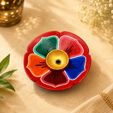 Leela Handcrafted Bhutanese Floral Wooden Incense Holder for incense sticks and traditional rituals