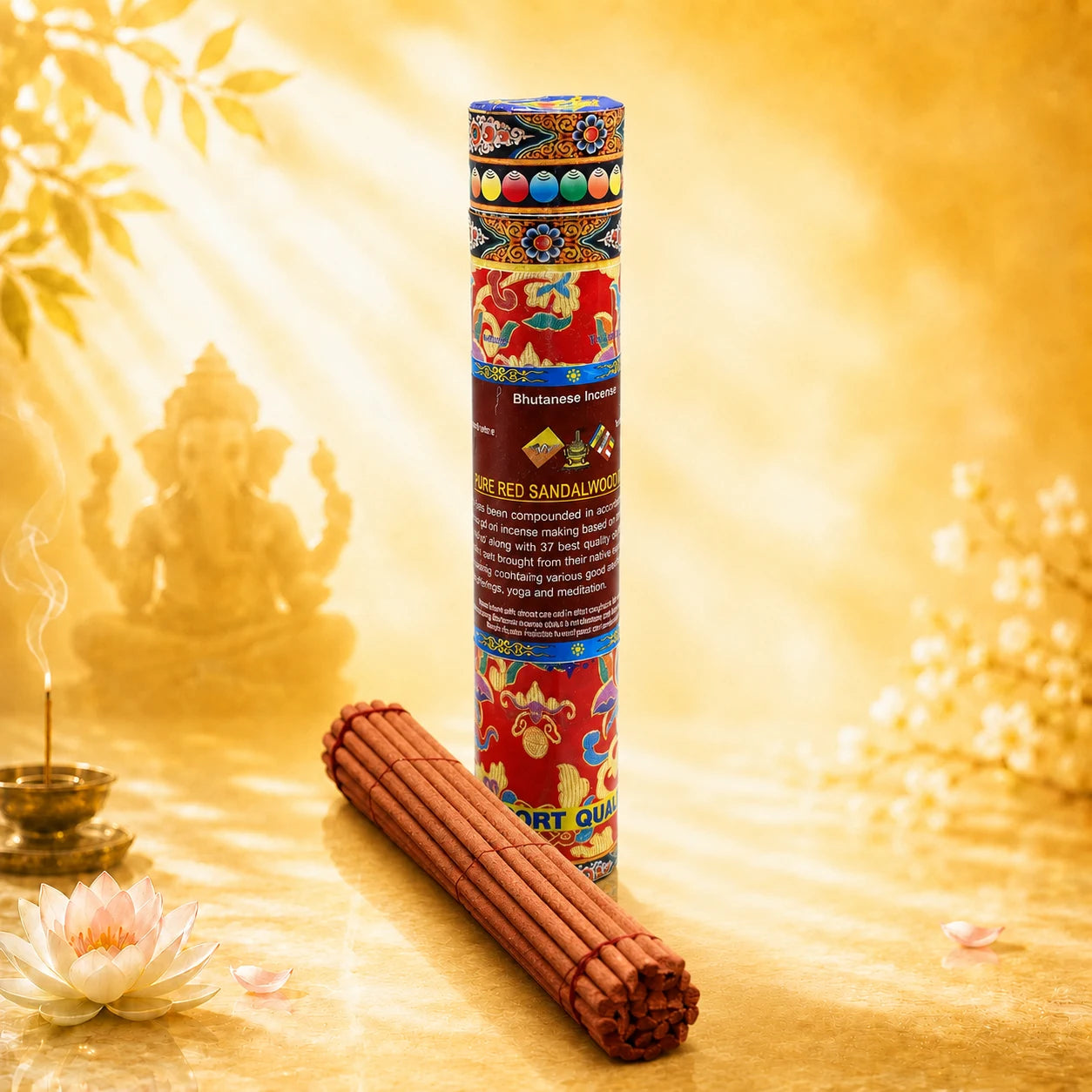 Leela Pure Red Sandalwood Incense Sticks for daily puja and aarti