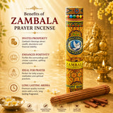 Benefits of Leela Zambala Prayer Butanese World Peace Incense Sticks for   invites prosperty, enhances positivity, long lasting aroma and ideal for prayers
