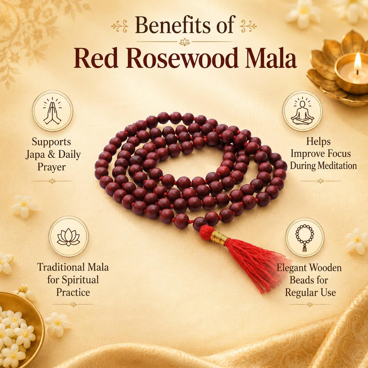 Red Rosewood Mala